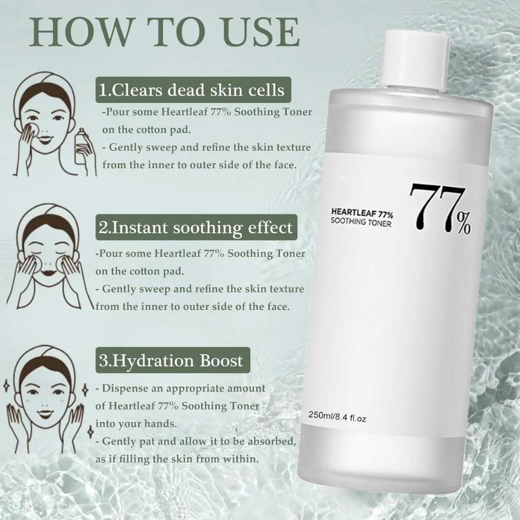 HEARTLEAF 77% SOOTHING TONER 250ml Your Store