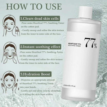 HEARTLEAF 77% SOOTHING TONER 250ml Your Store